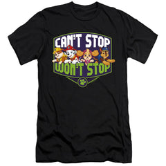 Paw Patrol Can't Stop Won't Stop Men's Ultra-Soft 30/1 Cotton Slim Short-Sleeve T-Shirt