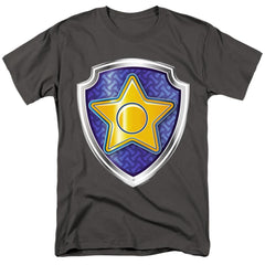Paw Patrol Chase Badge Men's 18/1 Cotton Short-Sleeve T-Shirt