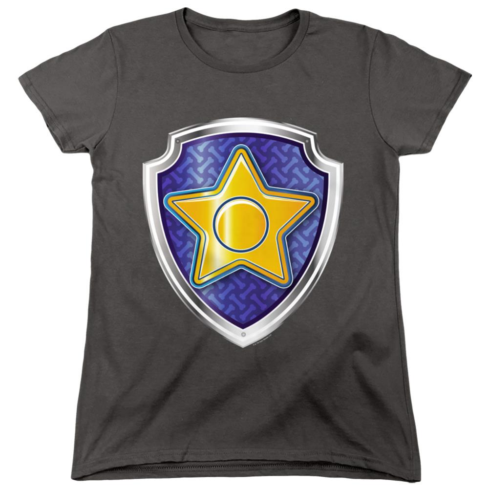 Paw Patrol Chase Badge Women's 18/1 Cotton Short-Sleeve T-Shirt