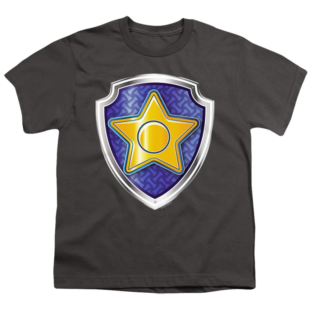 Paw Patrol Chase Badge Youth 18/1 100% Cotton Short-Sleeve T-Shirt