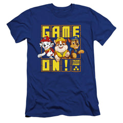 Paw Patrol Game On  Team Paw Men's Ultra-Soft 30/1 Cotton Slim Short-Sleeve T-Shirt