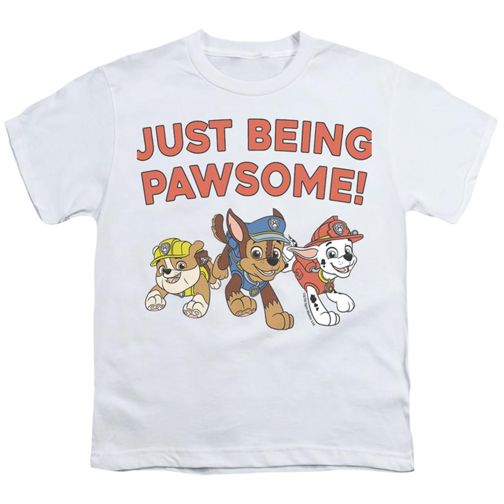Paw Patrol Just Being Pawsome! Youth 18/1 100% Cotton Short-Sleeve T-Shirt