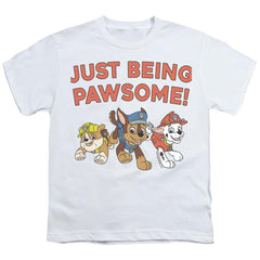 Paw Patrol Just Being Pawsome! Youth 18/1 100% Cotton Short-Sleeve T-Shirt