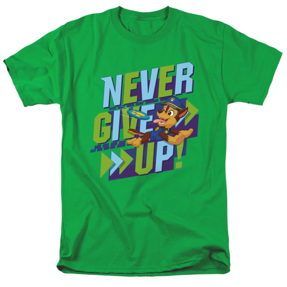 Paw Patrol Never Give Up Men's 18/1 Cotton Short-Sleeve T-Shirt