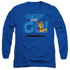 Paw Patrol Ready Set Go! Chase Men's 18/1 Cotton Long-Sleeve T-Shirt