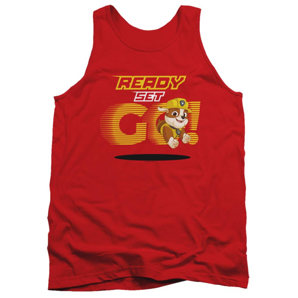 Paw Patrol Ready Set Go! Rubble Men's 18/1 Cotton Tank Top