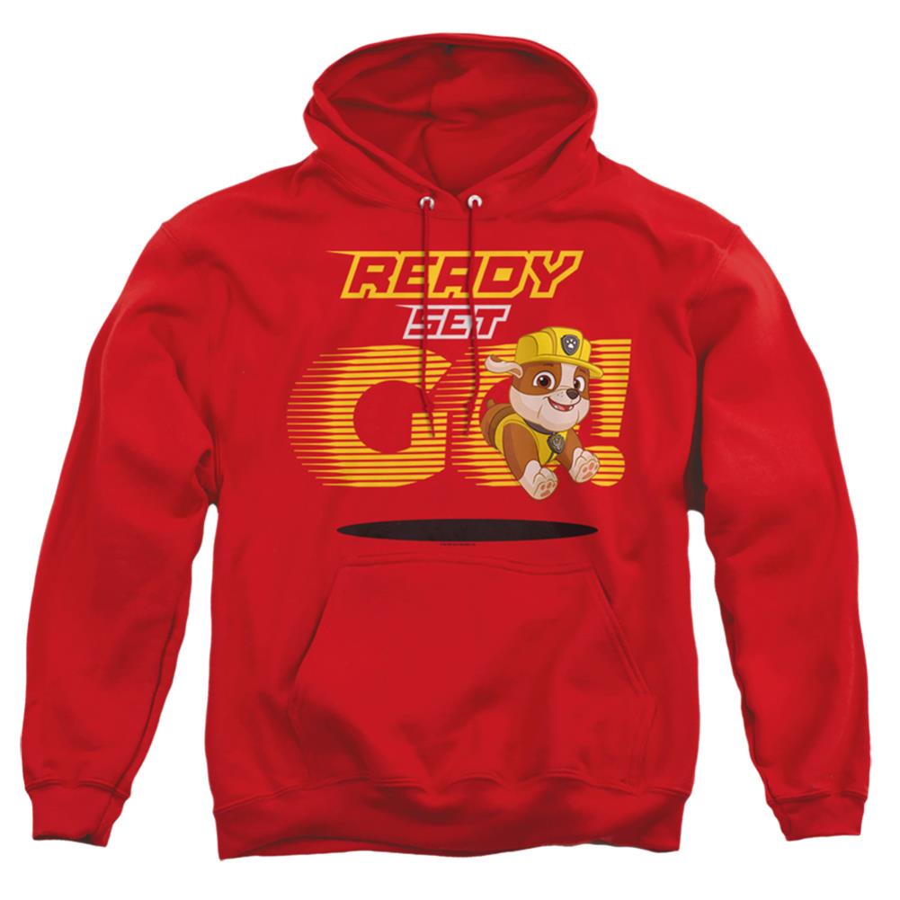 Paw Patrol Ready Set Go! Rubble Men's Pull-Over 75 25 Poly Hoodie