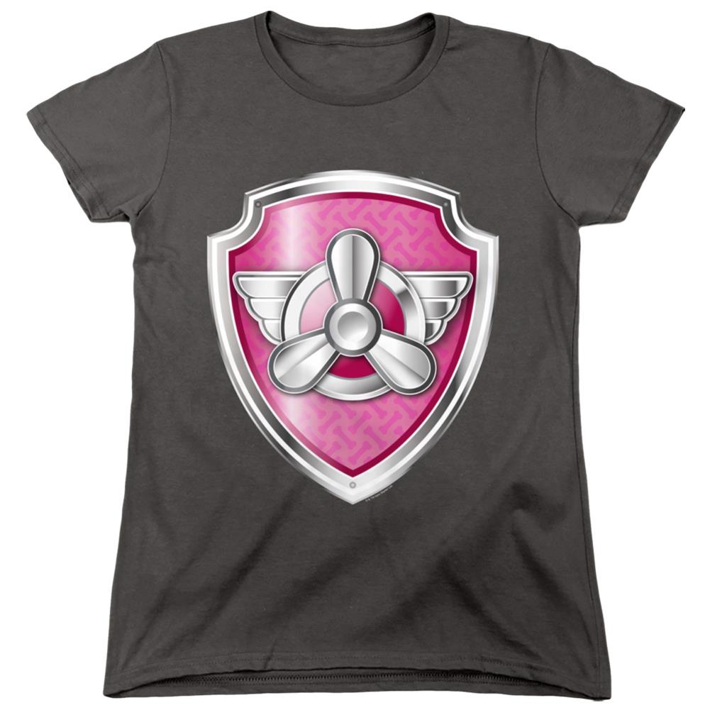 Paw Patrol Skye Badge Women's 18/1 Cotton Short-Sleeve T-Shirt