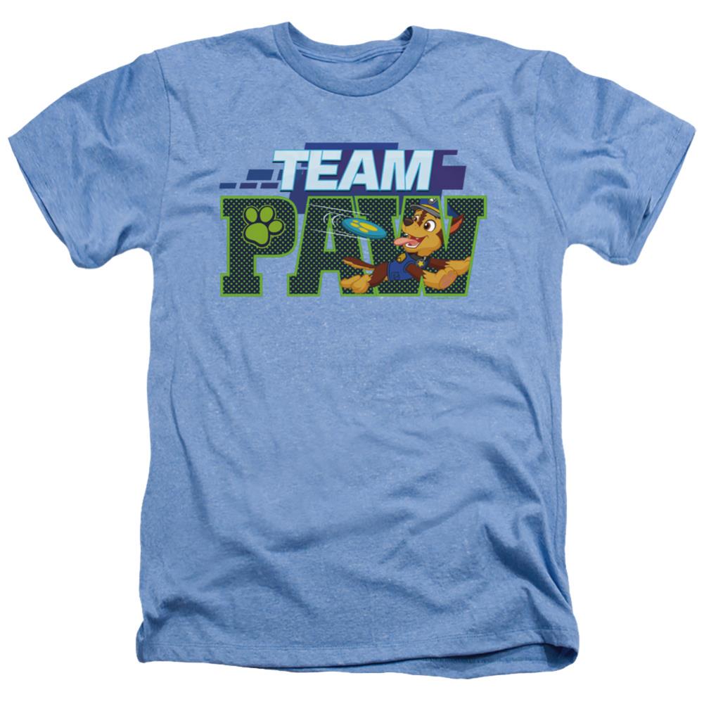 Paw Patrol Team Paw Chase Men's 30/1 Heather 60 40 Poly Short-Sleeve T-Shirt