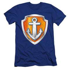 Paw Patrol Zuma Badge Men's Ultra-Soft 30/1 Cotton Slim Short-Sleeve T-Shirt