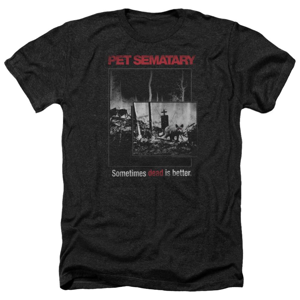 Pet Sematary Cat Poster Men's 30/1 Heather 60 40 Poly Short-Sleeve T-Shirt