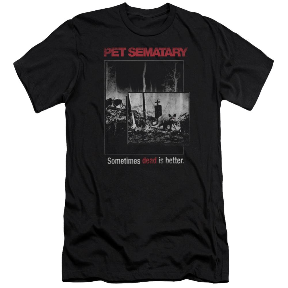 Pet Sematary Cat Poster Men's Ultra-Soft 30/1 Cotton Slim Short-Sleeve T-Shirt