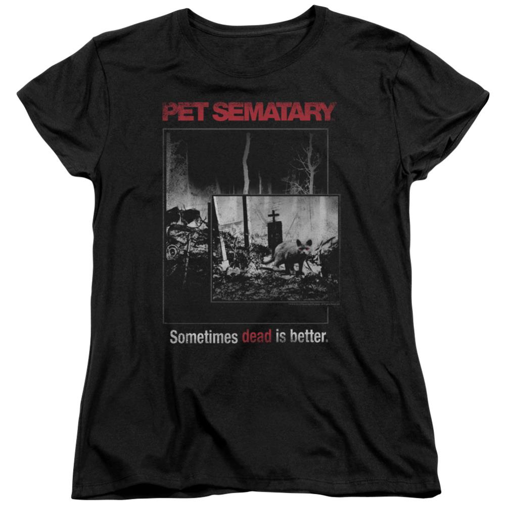 Pet Sematary Cat Poster Women's 18/1 Cotton Short-Sleeve T-Shirt