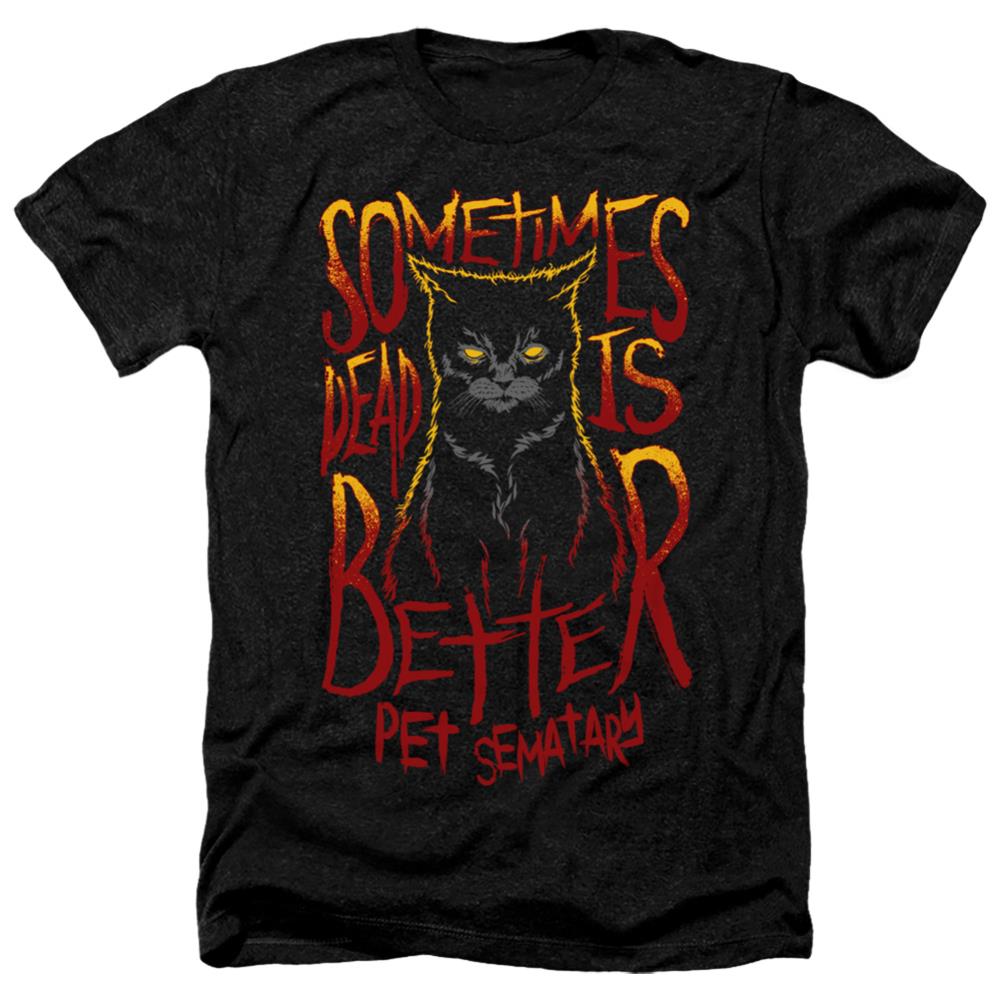 Pet Sematary Dead Is Better Men's 30/1 Heather 60 40 Poly Short-Sleeve T-Shirt