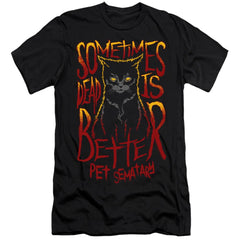 Pet Sematary Dead Is Better Men's Ultra-Soft 30/1 Cotton Slim Short-Sleeve T-Shirt