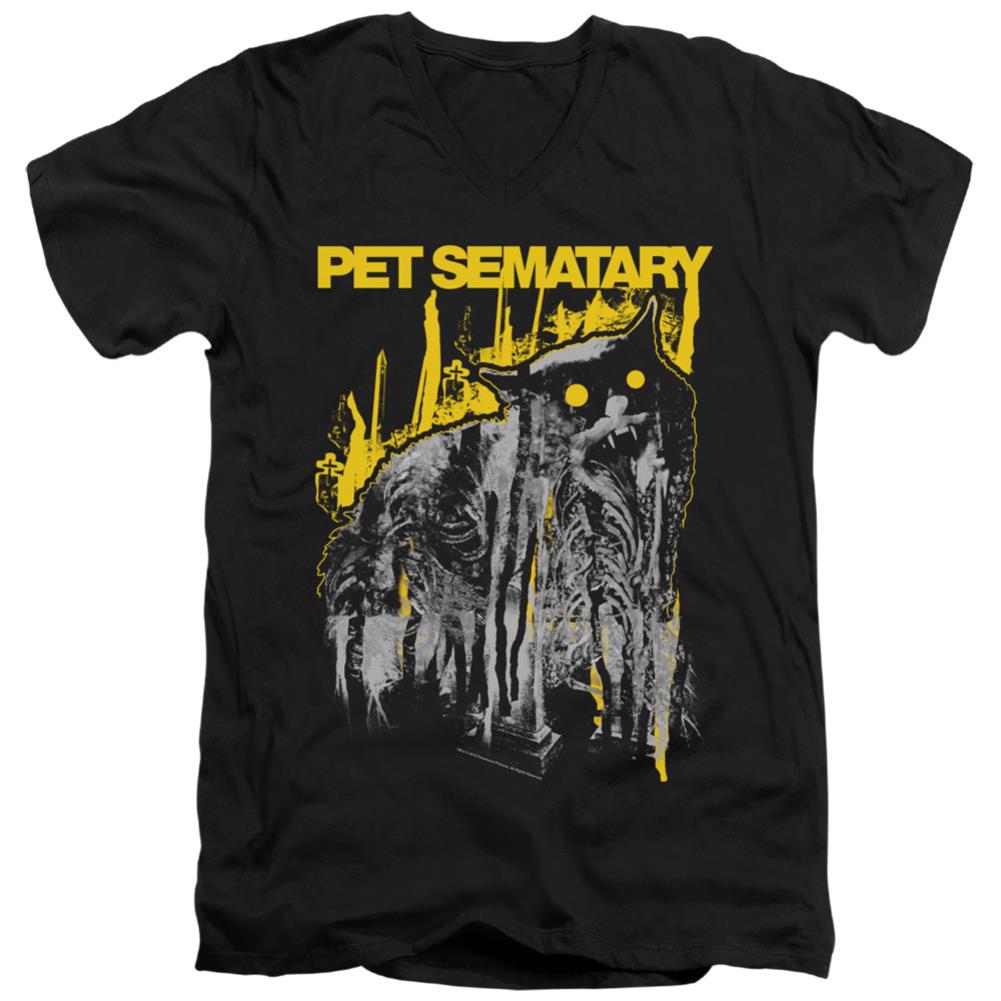 Pet Sematary Decay Men's 30/1 Cotton Slim V-Neck T-Shirt