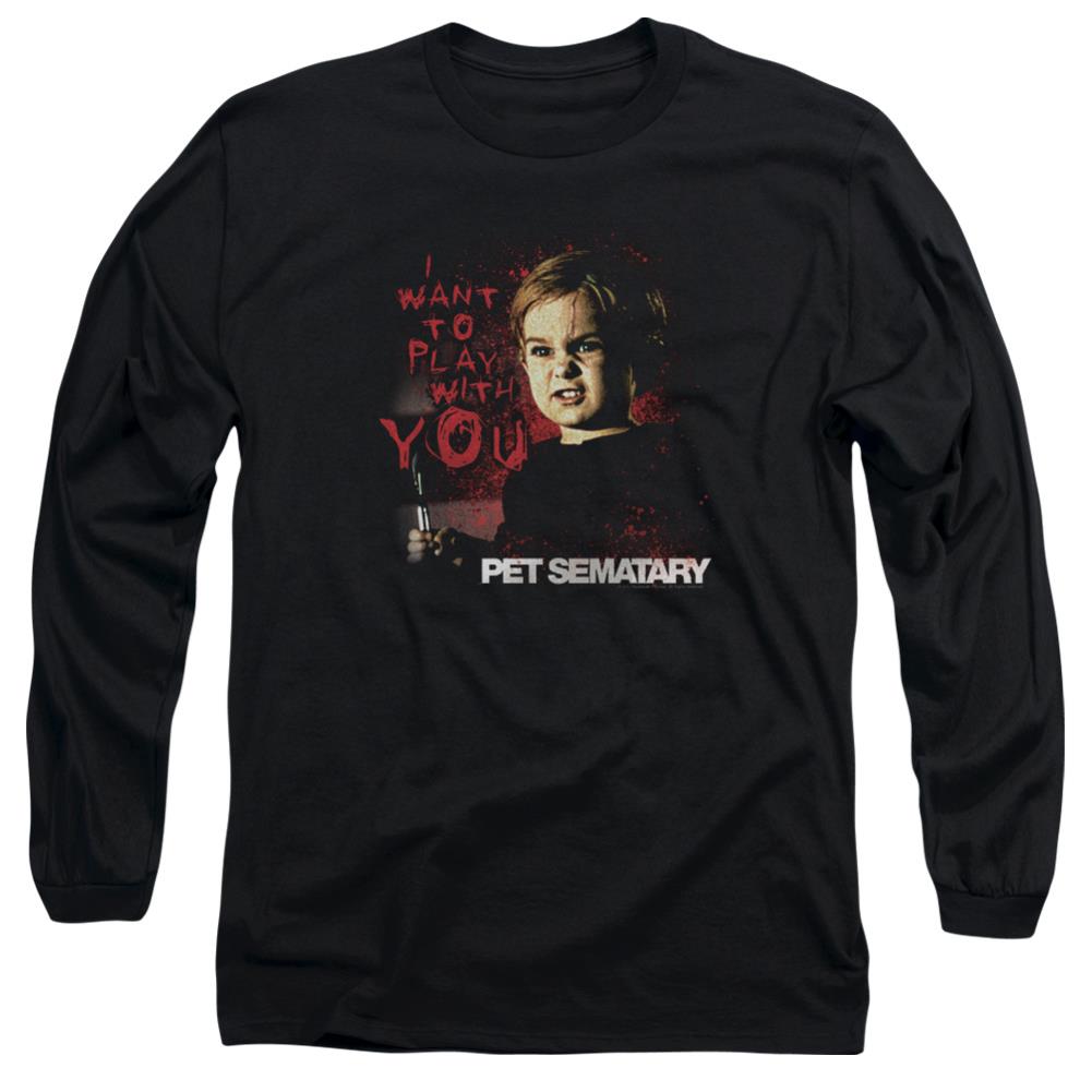 Pet Sematary I Want To Play Men's 18/1 Cotton Long-Sleeve T-Shirt