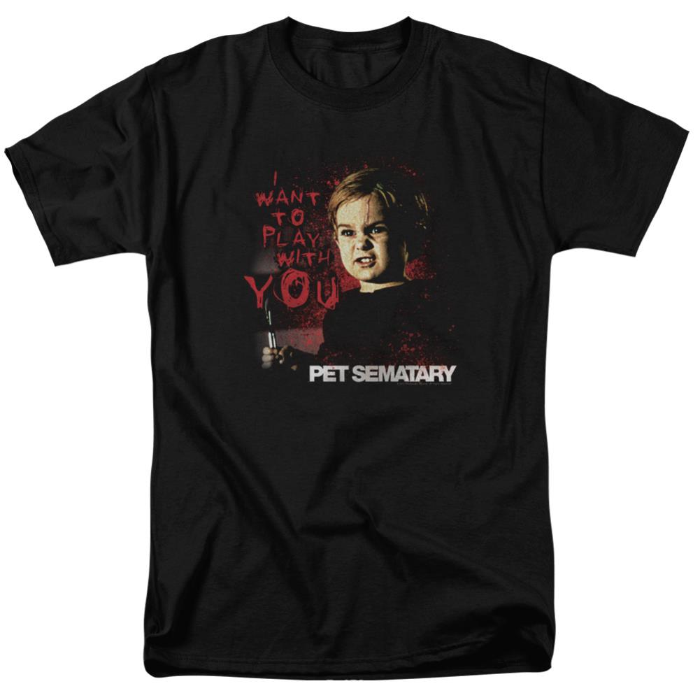 Pet Sematary I Want To Play Men's 18/1 Cotton Short-Sleeve T-Shirt