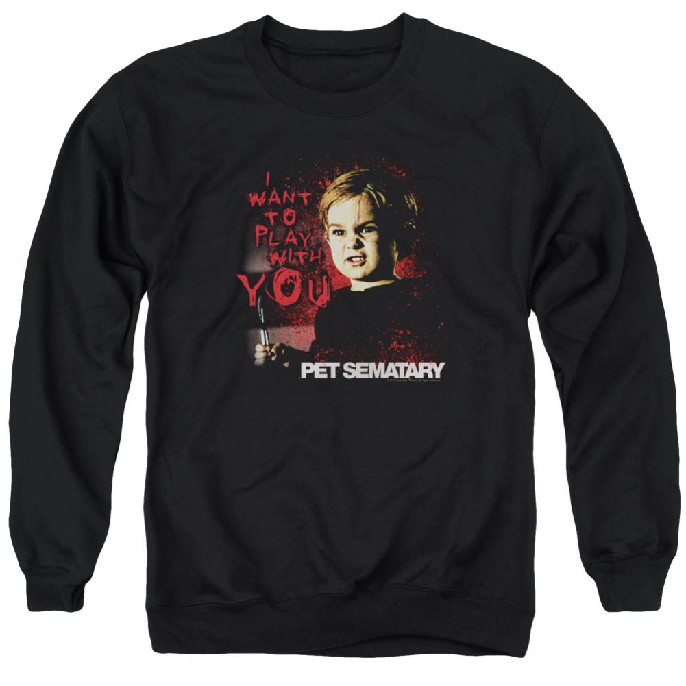 Pet Sematary I Want To Play Men's Crewneck 50 50 Poly Long-Sleeve T-Shirt