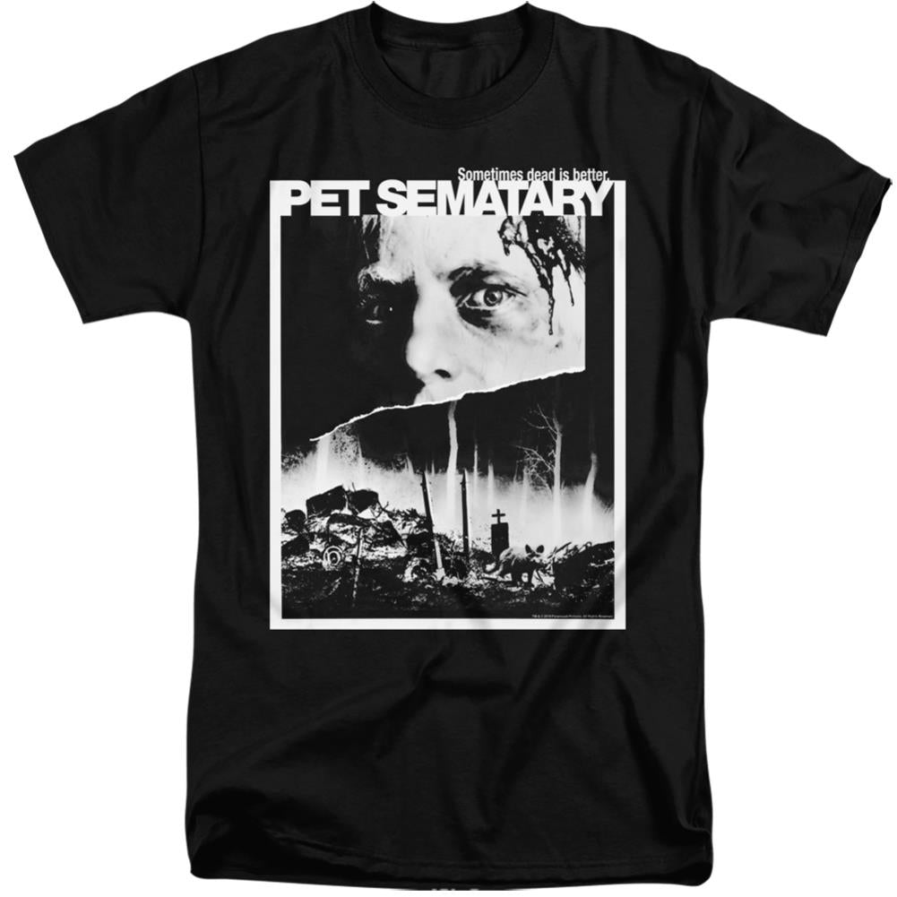 Pet Sematary Poster Art Men's 18/1 Tall Cotton Short-Sleeve T-Shirt
