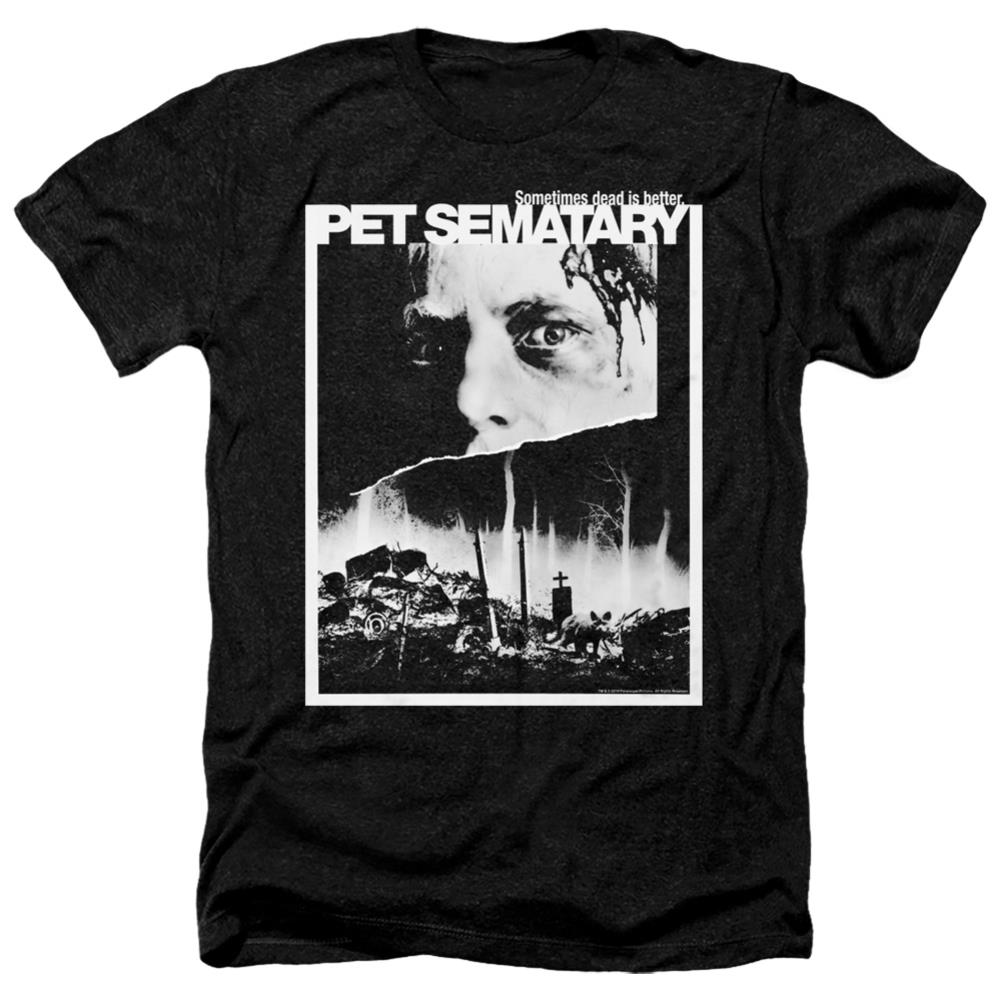 Pet Sematary Poster Art Men's 30/1 Heather 60 40 Poly Short-Sleeve T-Shirt