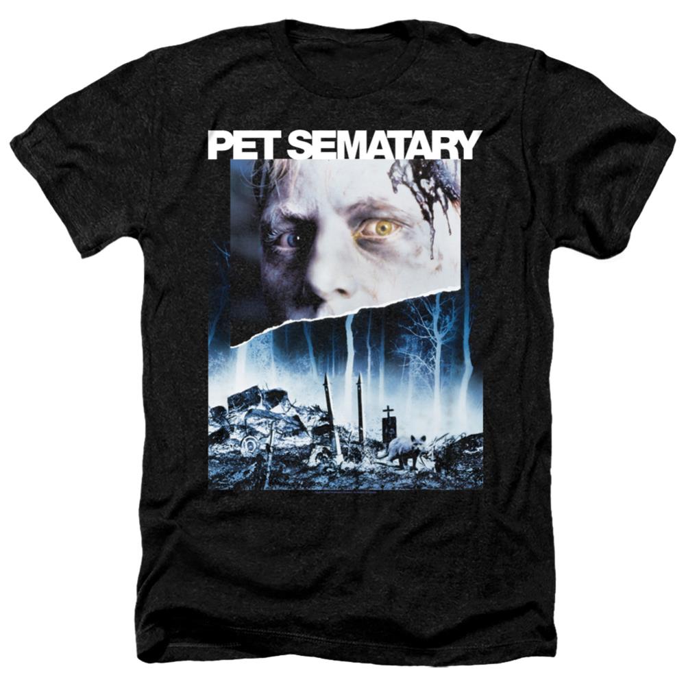 Pet Sematary Poster Art Men's 30/1 Heather 60 40 Poly Short-Sleeve T-Shirt