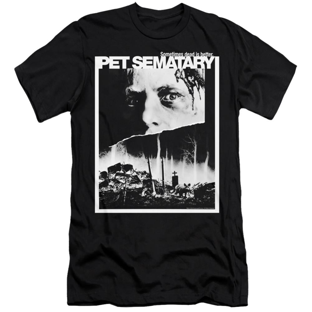 Pet Sematary Poster Art Men's Ultra-Soft 30/1 Cotton Slim Short-Sleeve T-Shirt