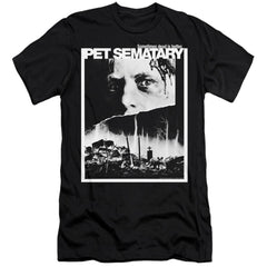 Pet Sematary Poster Art Men's Ultra-Soft 30/1 Cotton Slim Short-Sleeve T-Shirt