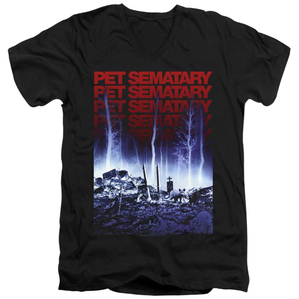 Pet Sematary Sematary Men's 30/1 Cotton Slim V-Neck T-Shirt