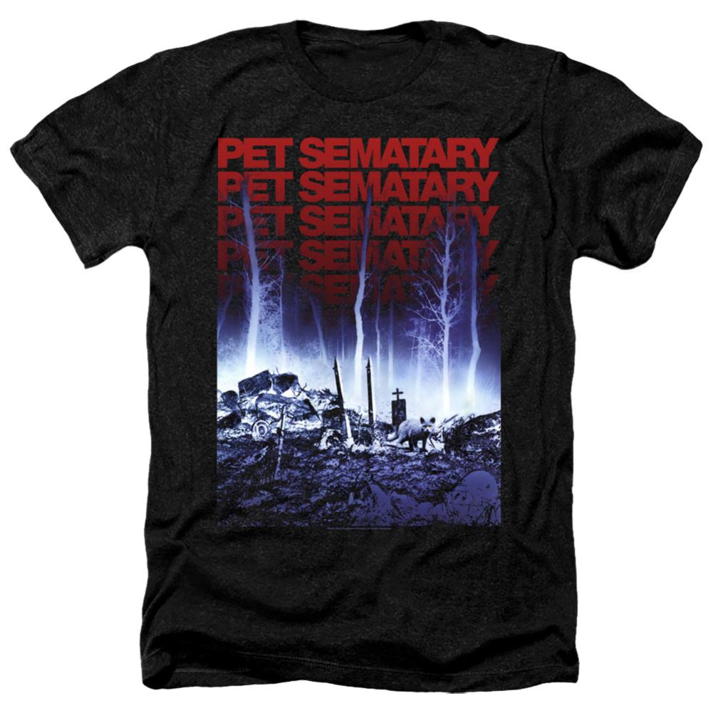 Pet Sematary Sematary Men's 30/1 Heather 60 40 Poly Short-Sleeve T-Shirt
