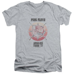 Pink Floyd AnimaLong-Sleeve T-Shirtour 77 Men's 30/1 Cotton Slim V-Neck T-Shirt