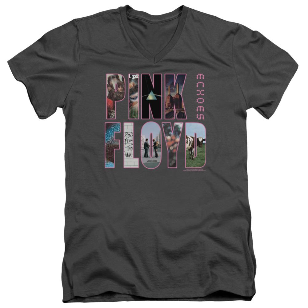 Pink Floyd Cover Men's 30/1 Cotton Slim V-Neck T-Shirt