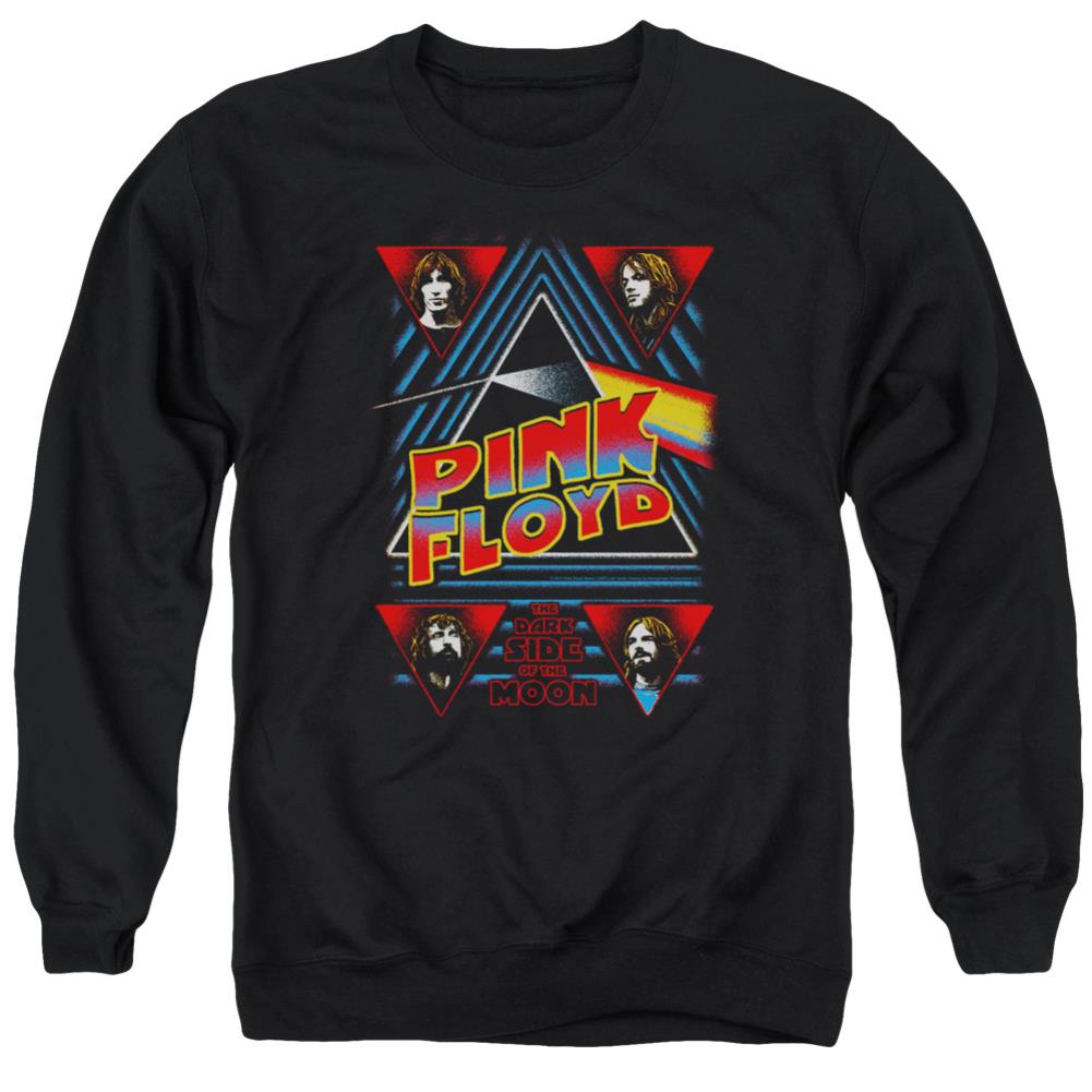 Pink Floyd Dark Side Men's Crewneck 50 50 Poly Long-Sleeve T-Shirt