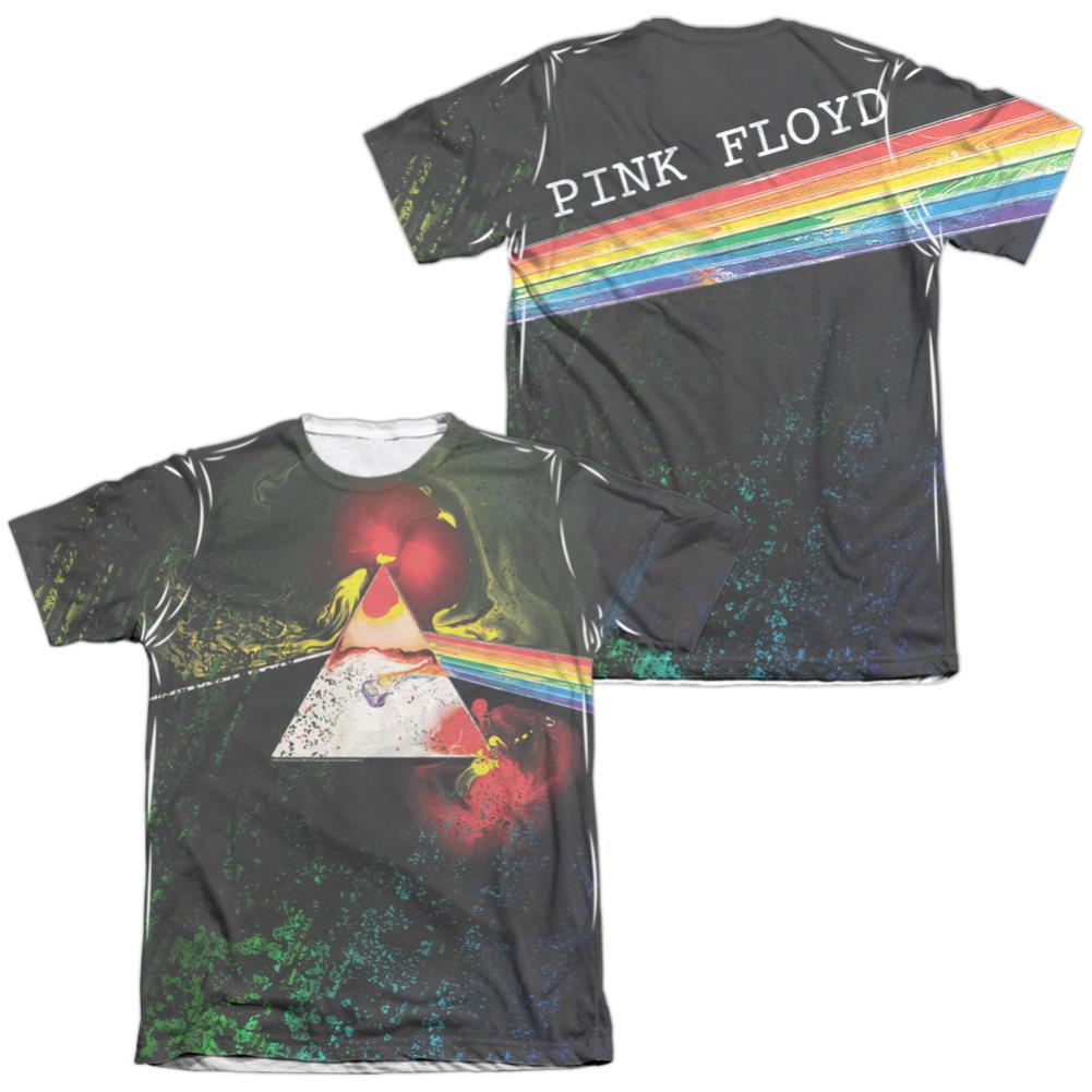 Pink Floyd Dark Side Of The Moon (Front/Back Print) Men's Regular Fit Poly Cotton Short-Sleeve T-Shirt