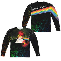 Pink Floyd Dark Side Of The Moon (Front/Back Print) Men's Regular Fit Polyester Long-Sleeve T-Shirt