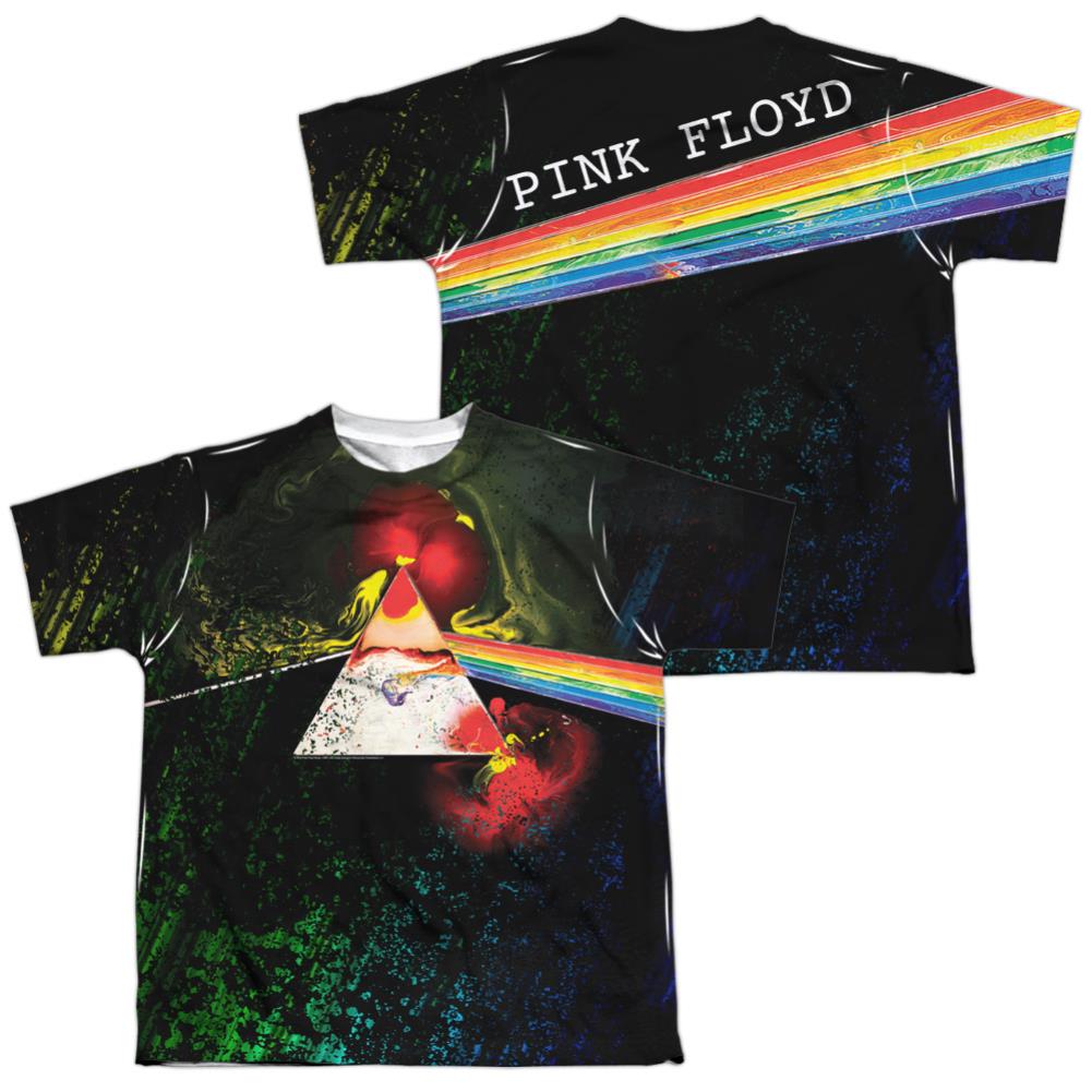 Pink Floyd Dark Side Of The Moon (Front/Back Print) Youth Regular Fit Poly Short-Sleeve T-Shirt