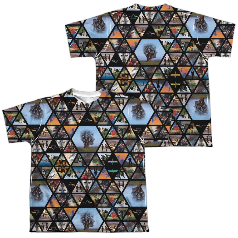 Pink Floyd Photographs (Front/Back Print) Youth Regular Fit Poly Short-Sleeve T-Shirt