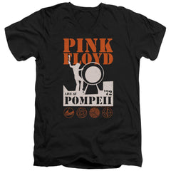 Pink Floyd Pompeii Men's 30/1 Cotton Slim V-Neck T-Shirt