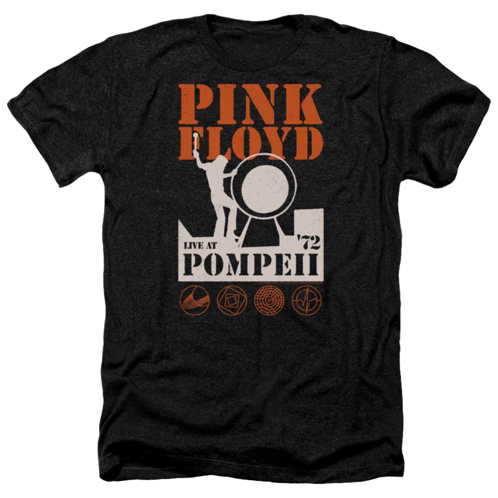 Pink Floyd Pompeii Men's 30/1 Heather 60 40 Poly Short-Sleeve T-Shirt