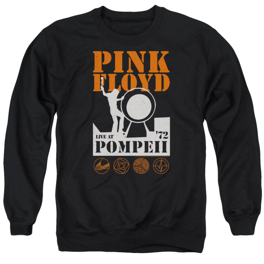 Pink Floyd Pompeii Men's Crewneck 50 50 Poly Long-Sleeve T-Shirt