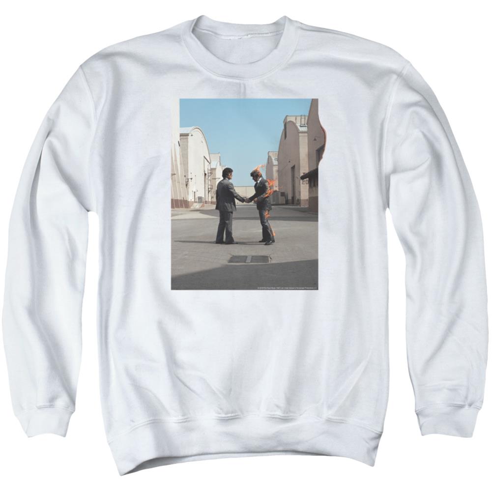 Pink Floyd Wish You Were Here Men's Crewneck 50 50 Poly Long-Sleeve T-Shirt