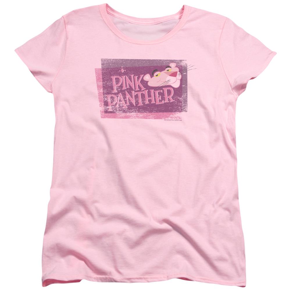 Pink Panther Distressed Women's 18/1 Cotton Short-Sleeve T-Shirt