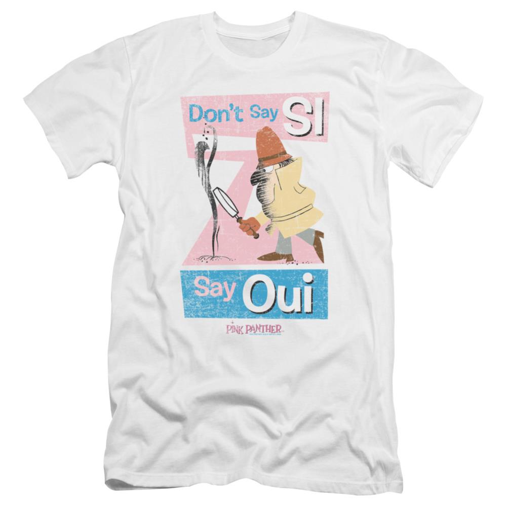 Pink Panther Say Oui Men's Ultra-Soft 30/1 Cotton Slim Short-Sleeve T-Shirt