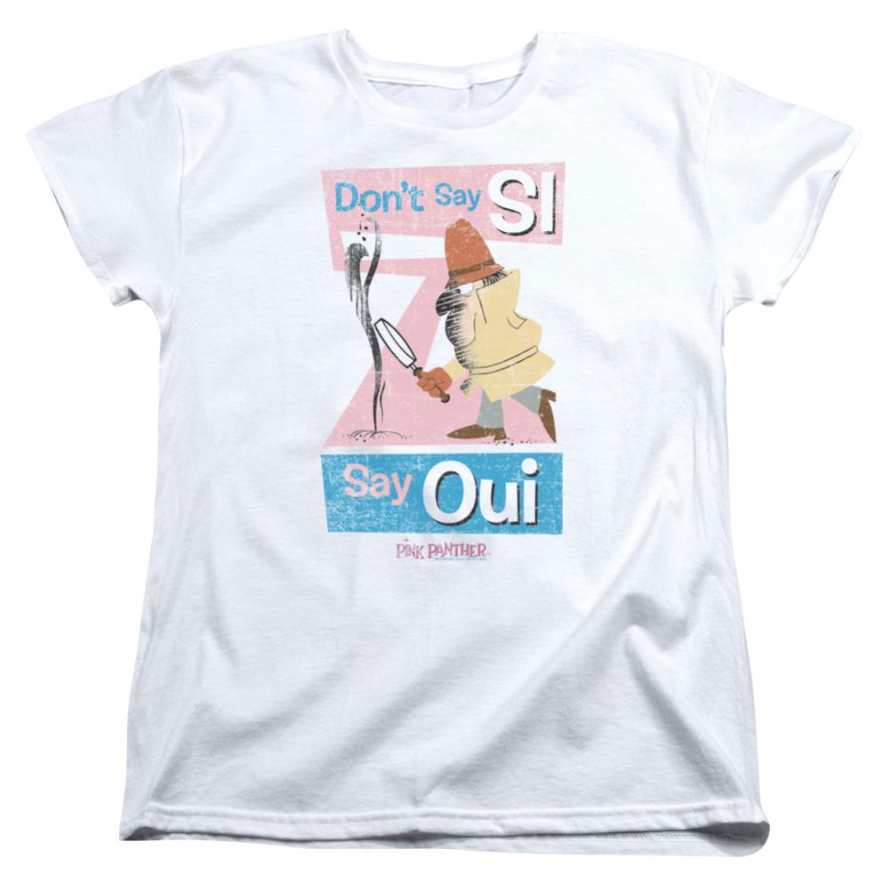 Pink Panther Say Oui Women's 18/1 Cotton Short-Sleeve T-Shirt