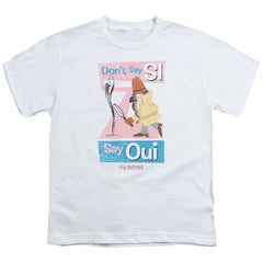 Pink Panther Say Oui Youth 18/1 100% Cotton Short-Sleeve T-Shirt