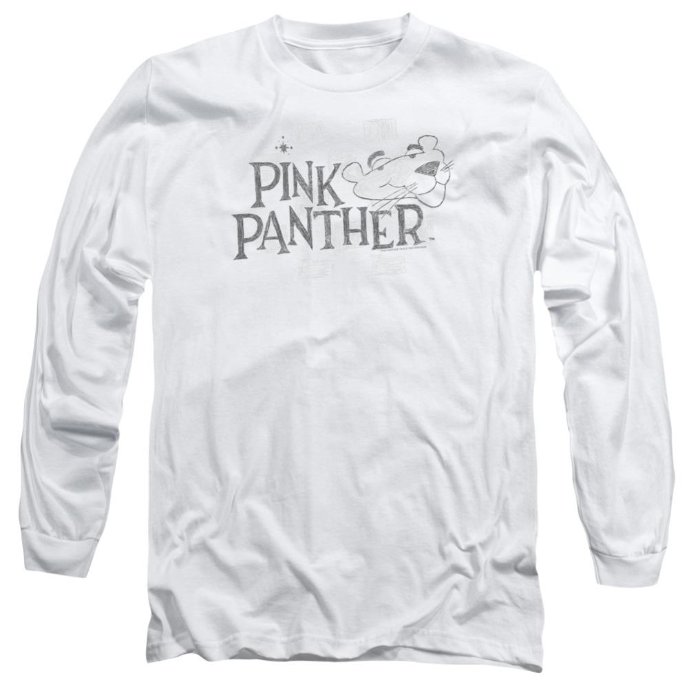 Pink Panther Sketch Logo Men's 18/1 Cotton Long-Sleeve T-Shirt