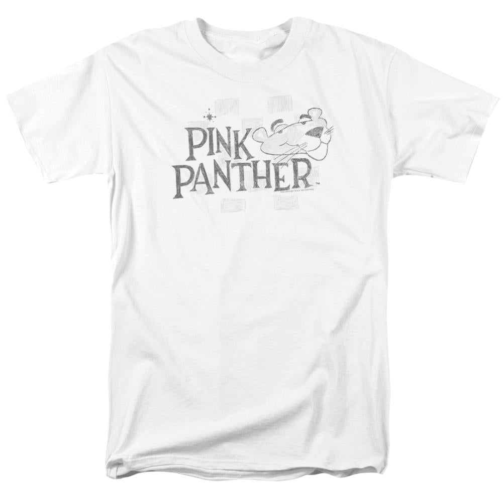 Pink Panther Sketch Logo Men's 18/1 Cotton Short-Sleeve T-Shirt