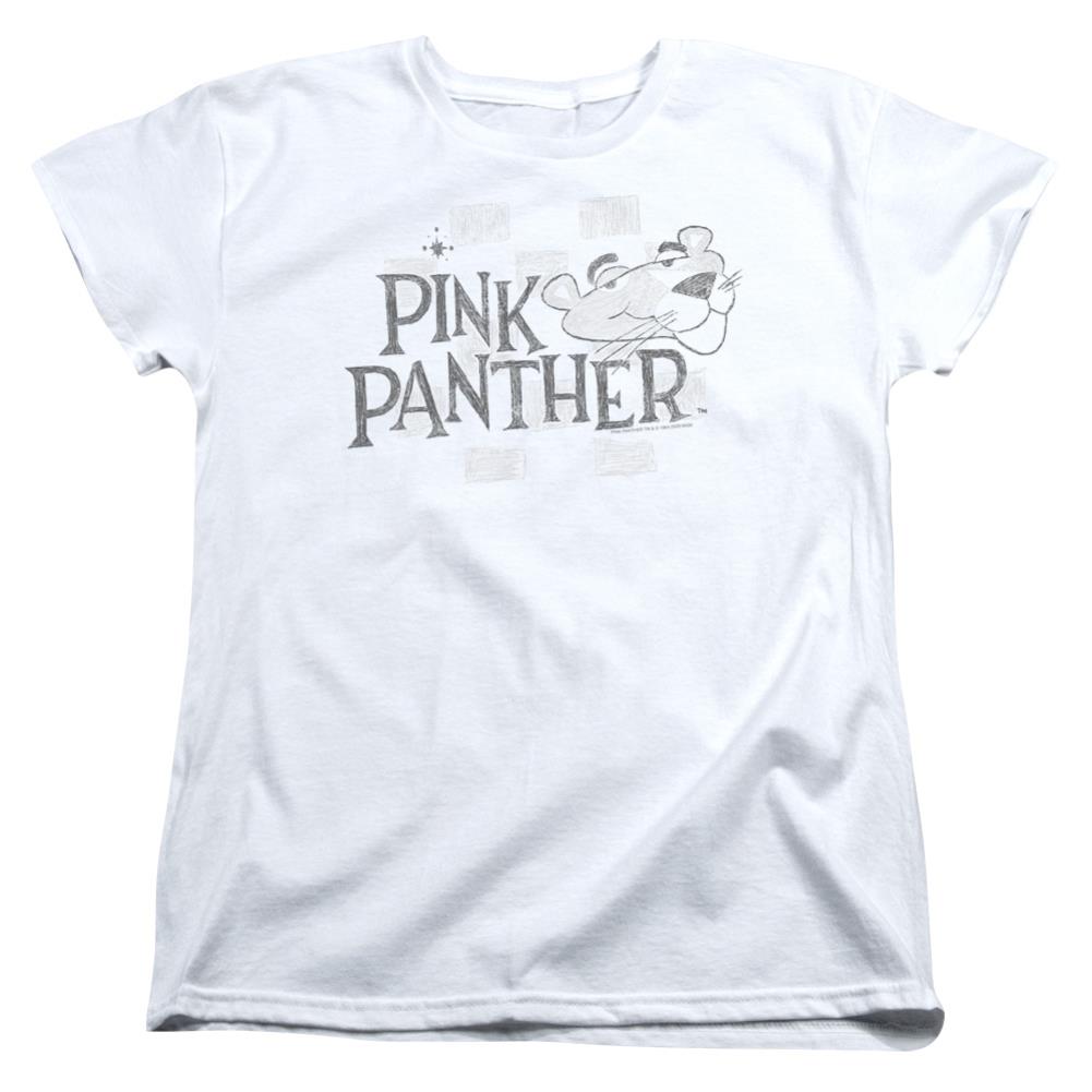 Pink Panther Sketch Logo Women's 18/1 Cotton Short-Sleeve T-Shirt