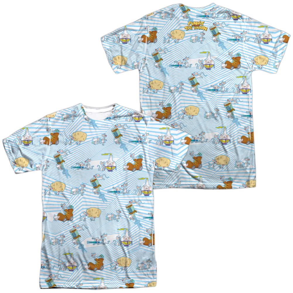 Pinky And The Brain Experiments (Front/Back Print) Men's Regular Fit Polyester Short-Sleeve T-Shirt