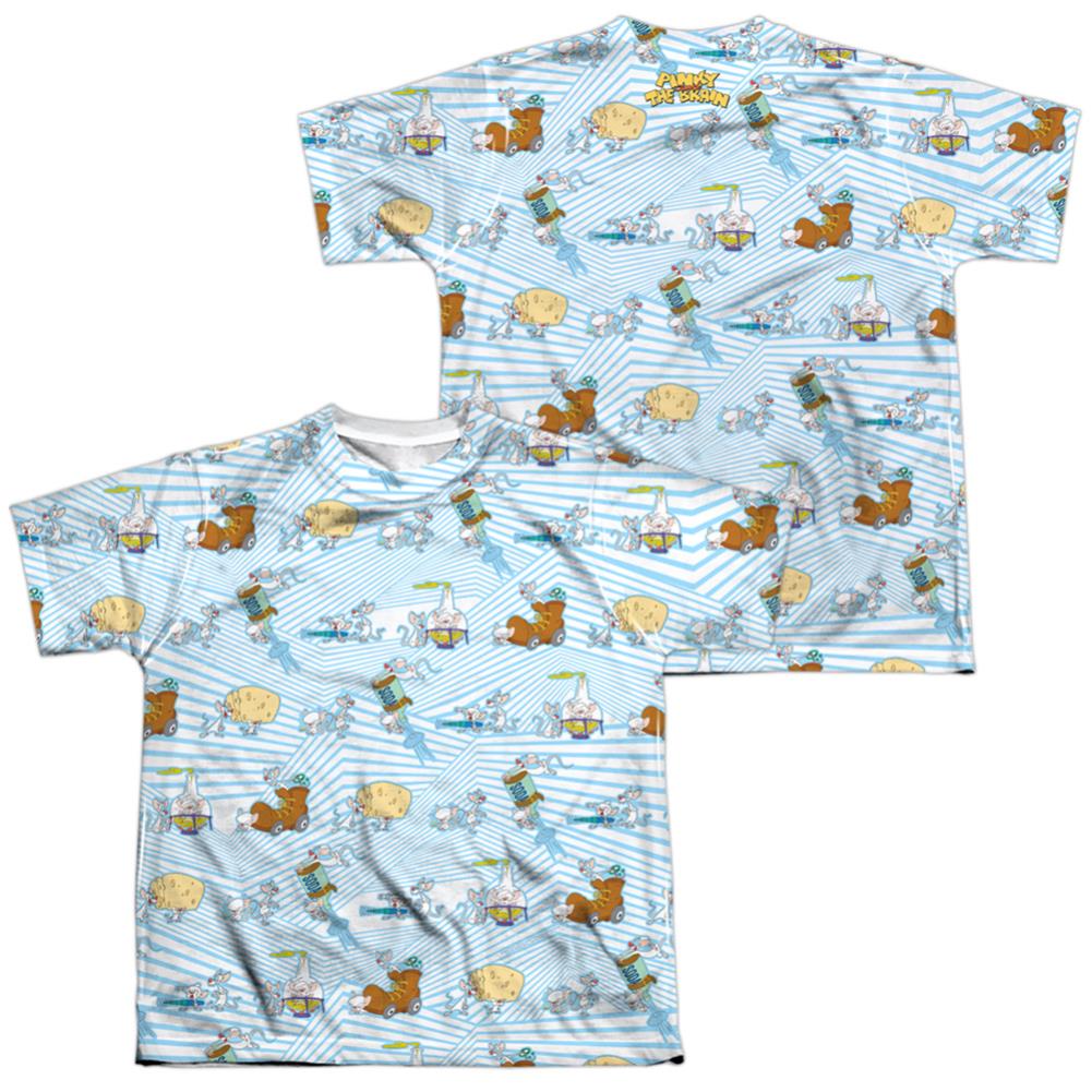 Pinky And The Brain Experiments (Front/Back Print) Youth Regular Fit Poly Short-Sleeve T-Shirt